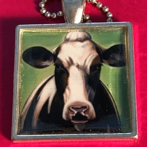 Steel Cow Daisy necklace.